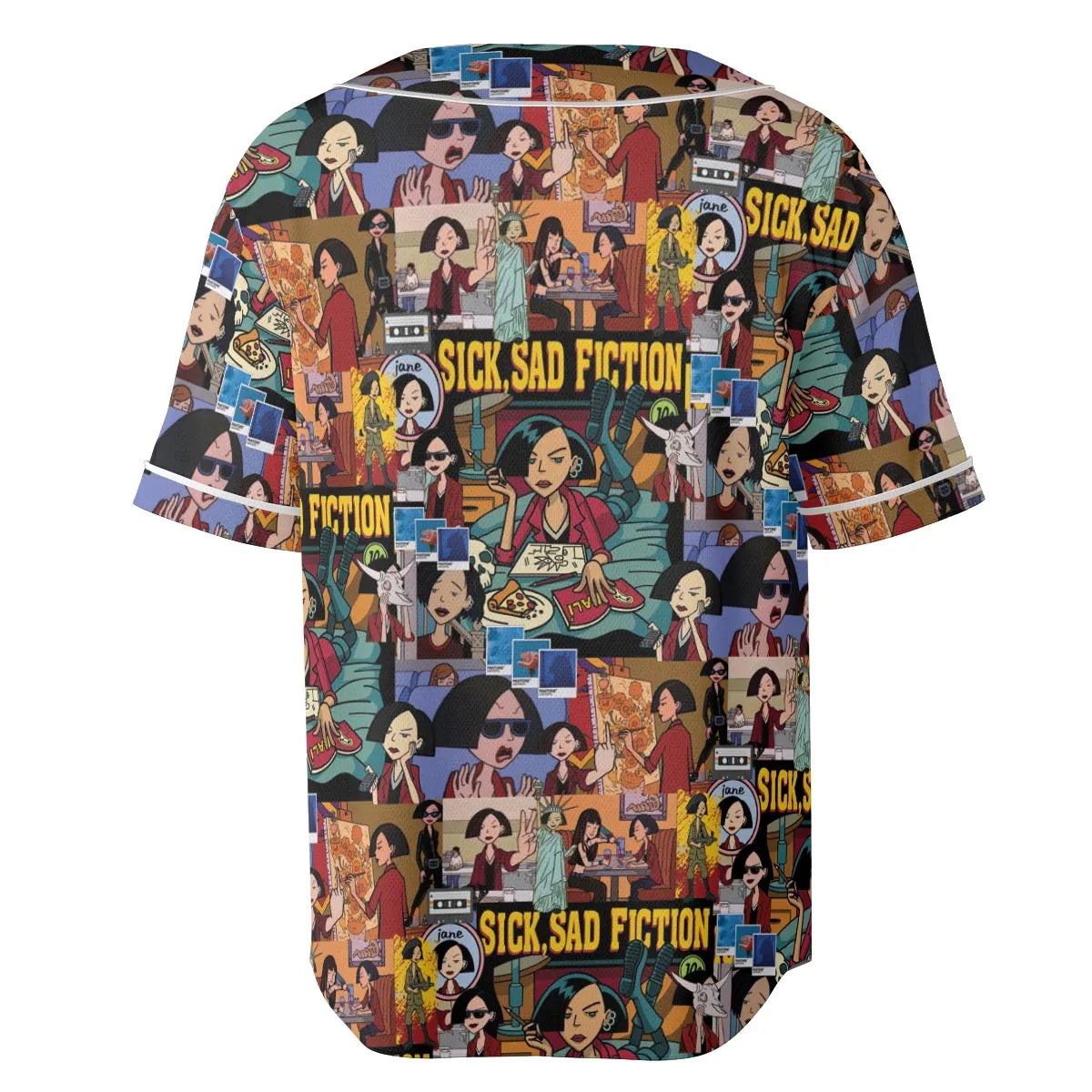 Daria Sick Sad Fiction Pattern Unisex Baseball Jersey
