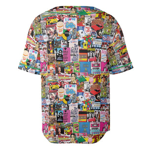 I heart 80s Collage Mr. T Back To the Future Pac-man Unisex Baseball Jersey