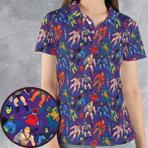 MOTU Figures AOP Men/Women Polo Shirt