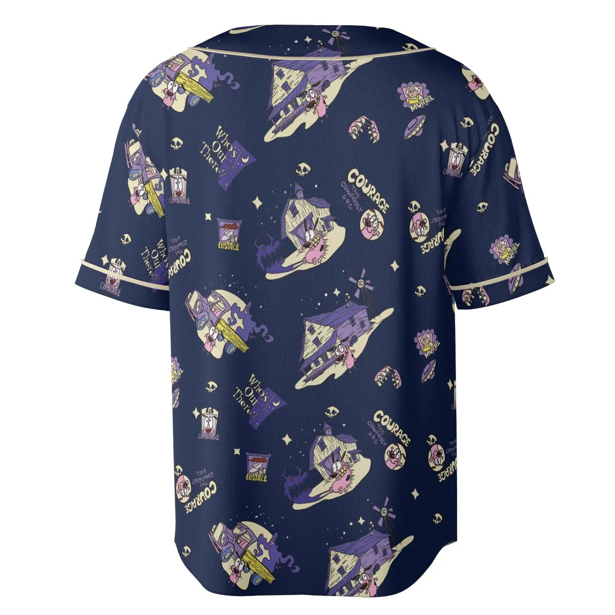 Courage the Cowardly Dog Scenic Unisex Baseball Jersey
