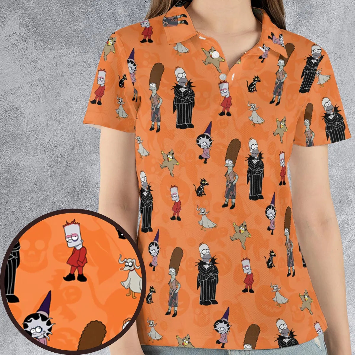 The Simpsons Halloween AOP Men/Women Polo Shirt