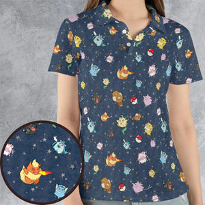 Gengar as Eevee The Eeveelutions Pokemon AOP Men/Women Polo Shirt