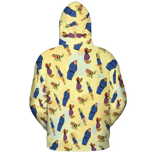 Hong Kong Phooey Power All-over Print Hoodie