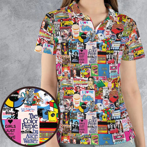 I heart 80s Collage Mr. T Back To the Future Pac-man AOP Men/Women Polo Shirt