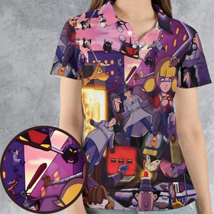 80s Cartoon Inspector Gadget Collage AOP Men/Women Polo Shirt