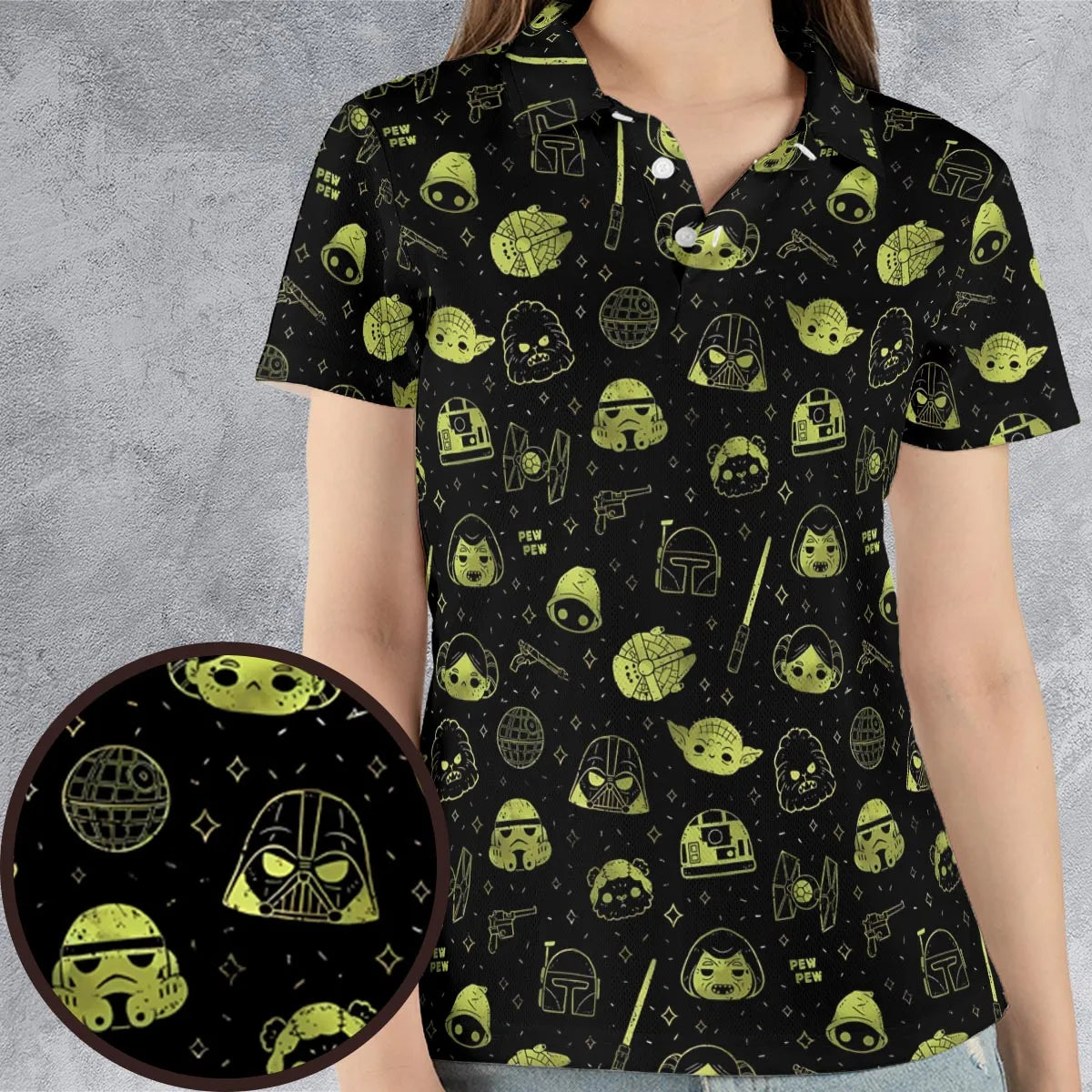 PewPew Star Wars AOP Men/Women Polo Shirt