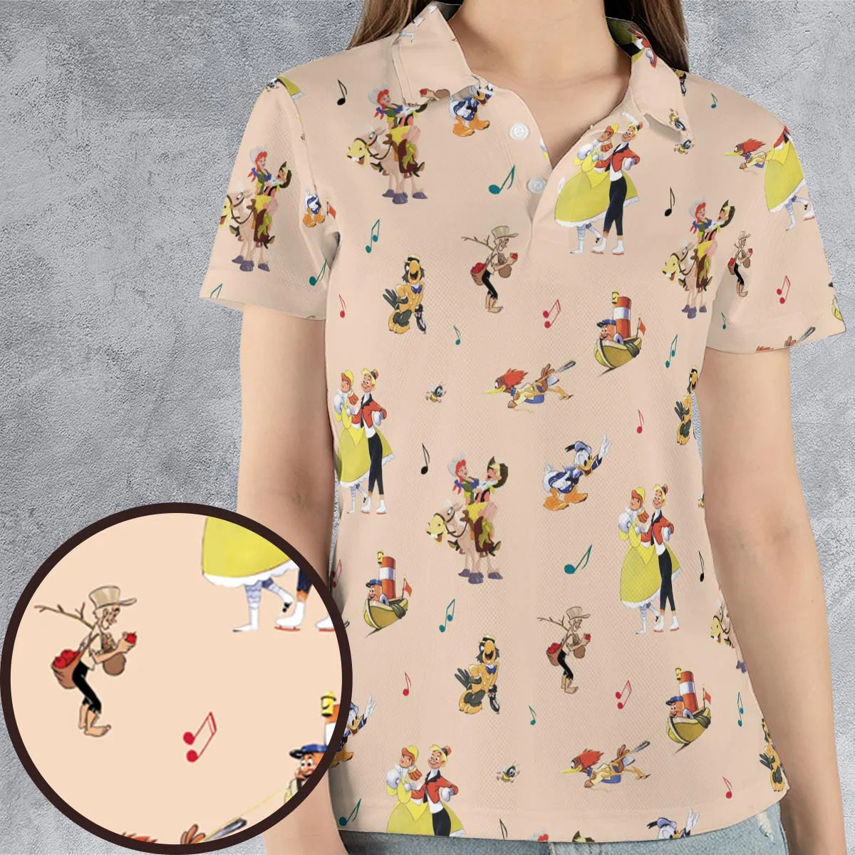 Disney Classics Melody Time AOP Men/Women Polo Shirt