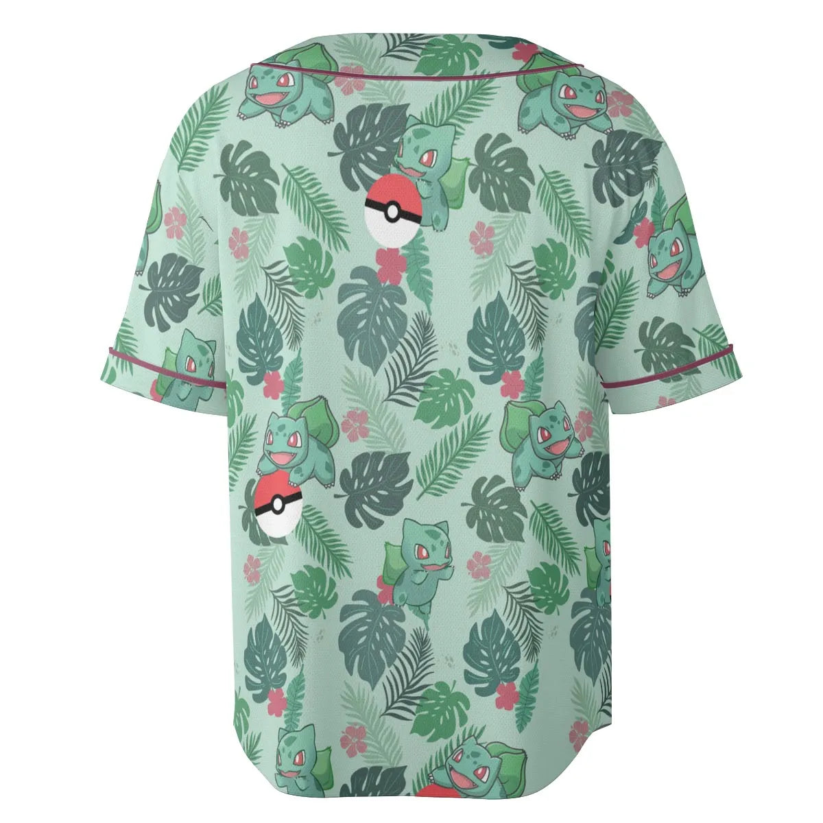 Bulbasaur Pokemon Pattern Unisex Baseball Jersey