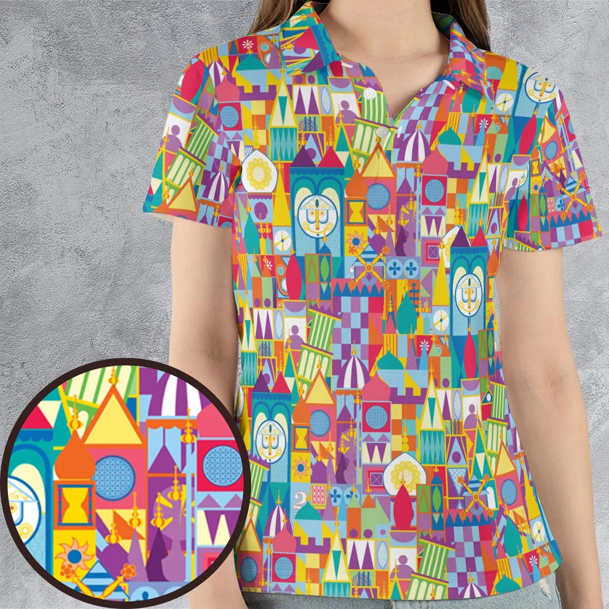 It's a Small World AOP Men/Women Polo Shirt