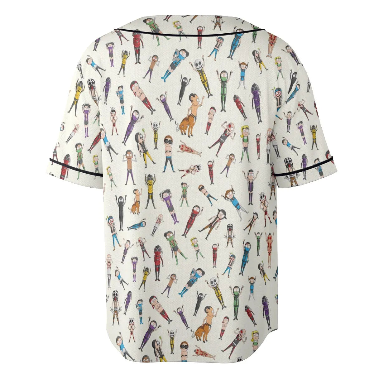 Morty Kombat Morty and Mortal Kombat Mashup Unisex Baseball Jersey