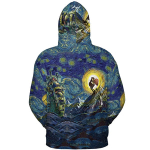 Howl’s Moving Castle Starry Night All-over Print Hoodie