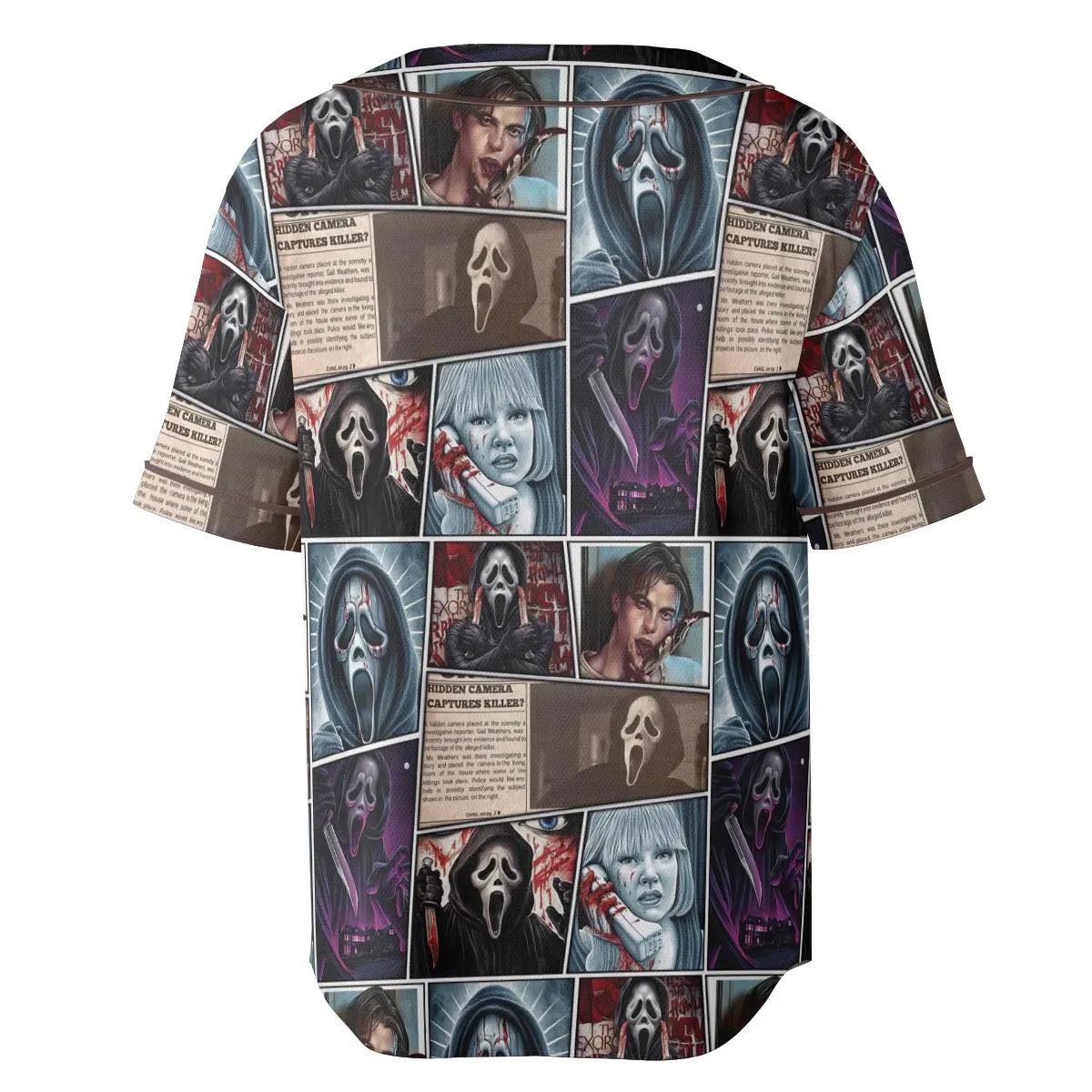 Scream Ghostface Horror Movie Halloween Unisex Baseball Jersey