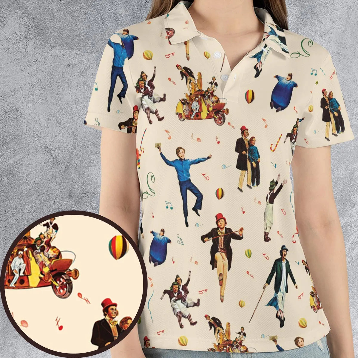 It's Scruumdidiyumptious Willy Wonka And Chocolate Factory AOP Men/Women Polo Shirt