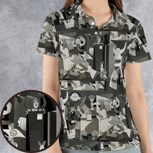 Monty Picasso Style Art AOP Men/Women Polo Shirt
