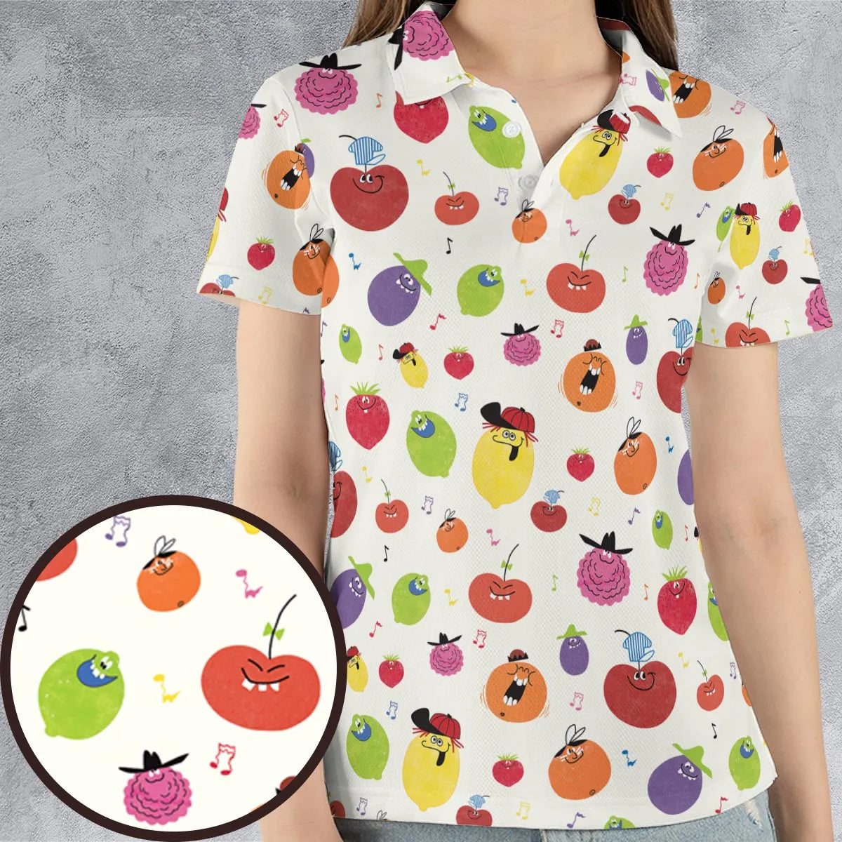 Drink Mix Pillsbury's Funny Face AOP Men/Women Polo Shirt