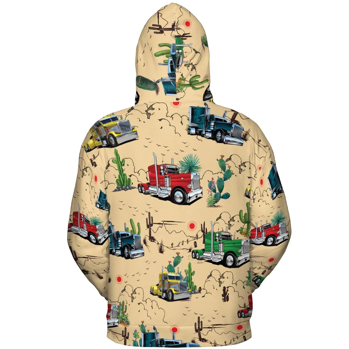 Peterbilt Semi Truck Pattern All-over Print Hoodie