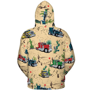 Peterbilt Semi Truck Pattern All-over Print Hoodie