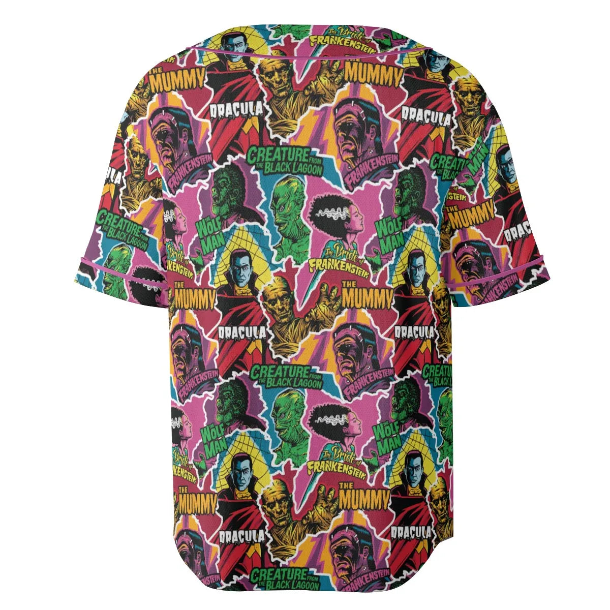 Monsters Pop Collage Universal Monsters Unisex Baseball Jersey