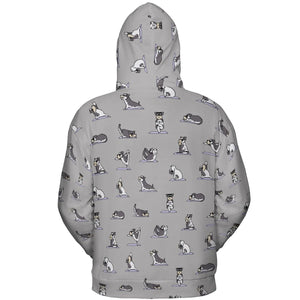 Miniature Schnauzer Yoga Pattern All-over Print Hoodie