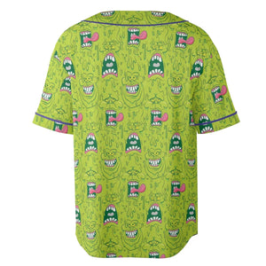 Funny Face Expression Slimer Ghostbusters Unisex Baseball Jersey