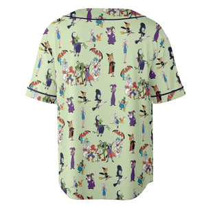 70s Witches Cartoon Characters Unisex Baseball Jersey