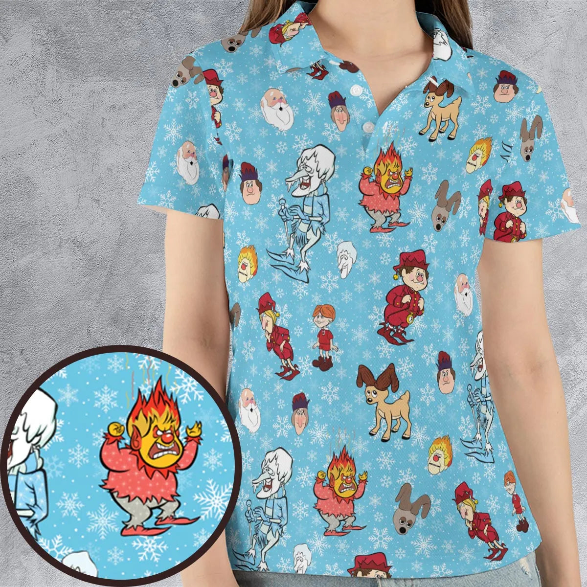 A Miser Brothers The Year Without a Santa Claus AOP Men/Women Polo Shirt