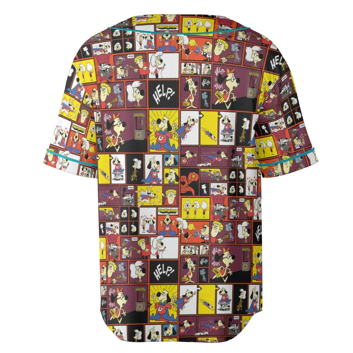 Underdog Cartoon Pattern Unisex Baseball Jersey