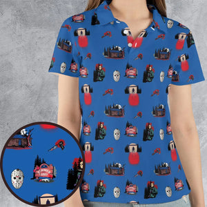 Jason Vorhees Camp Crystal Lake Halloween AOP Men/Women Polo Shirt