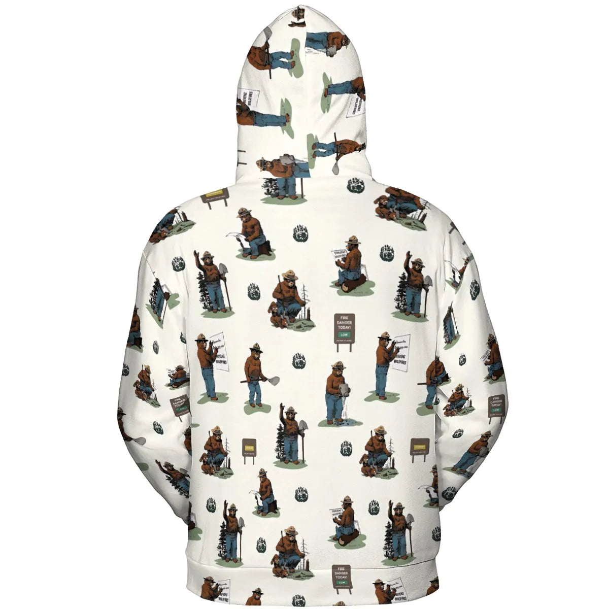 Smokey The Bear All-over Print Hoodie