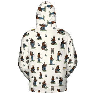Smokey The Bear All-over Print Hoodie