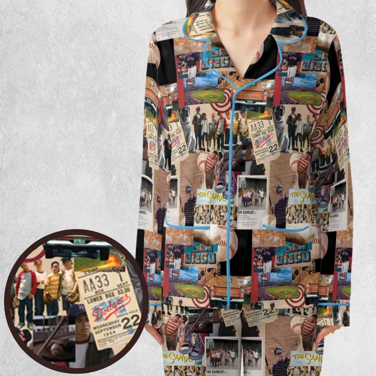 Memorable Baseball Movie Scenes Collage The Sandlot Pajamas Set