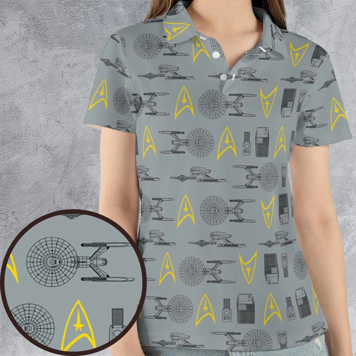 S.T Shipyard Star Trek AOP Men/Women Polo Shirt
