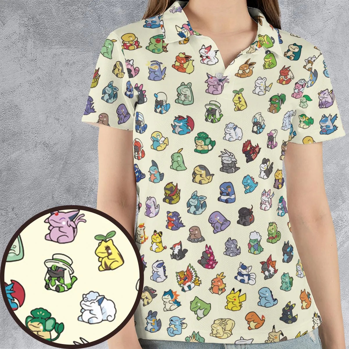 Pokemon In Substitute Style AOP Men/Women Polo Shirt
