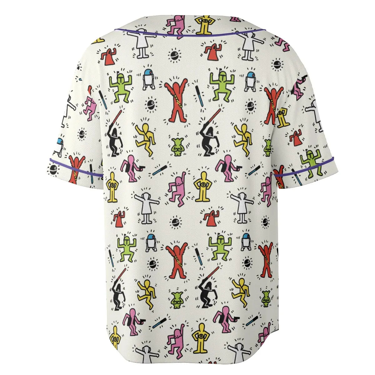 Pop Wars Star Wars Pop Art Pattern Unisex Baseball Jersey