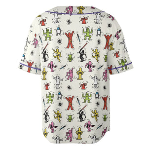 Pop Wars Star Wars Pop Art Pattern Unisex Baseball Jersey