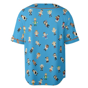 8-Bit Wrestlers Unisex Baseball Jersey