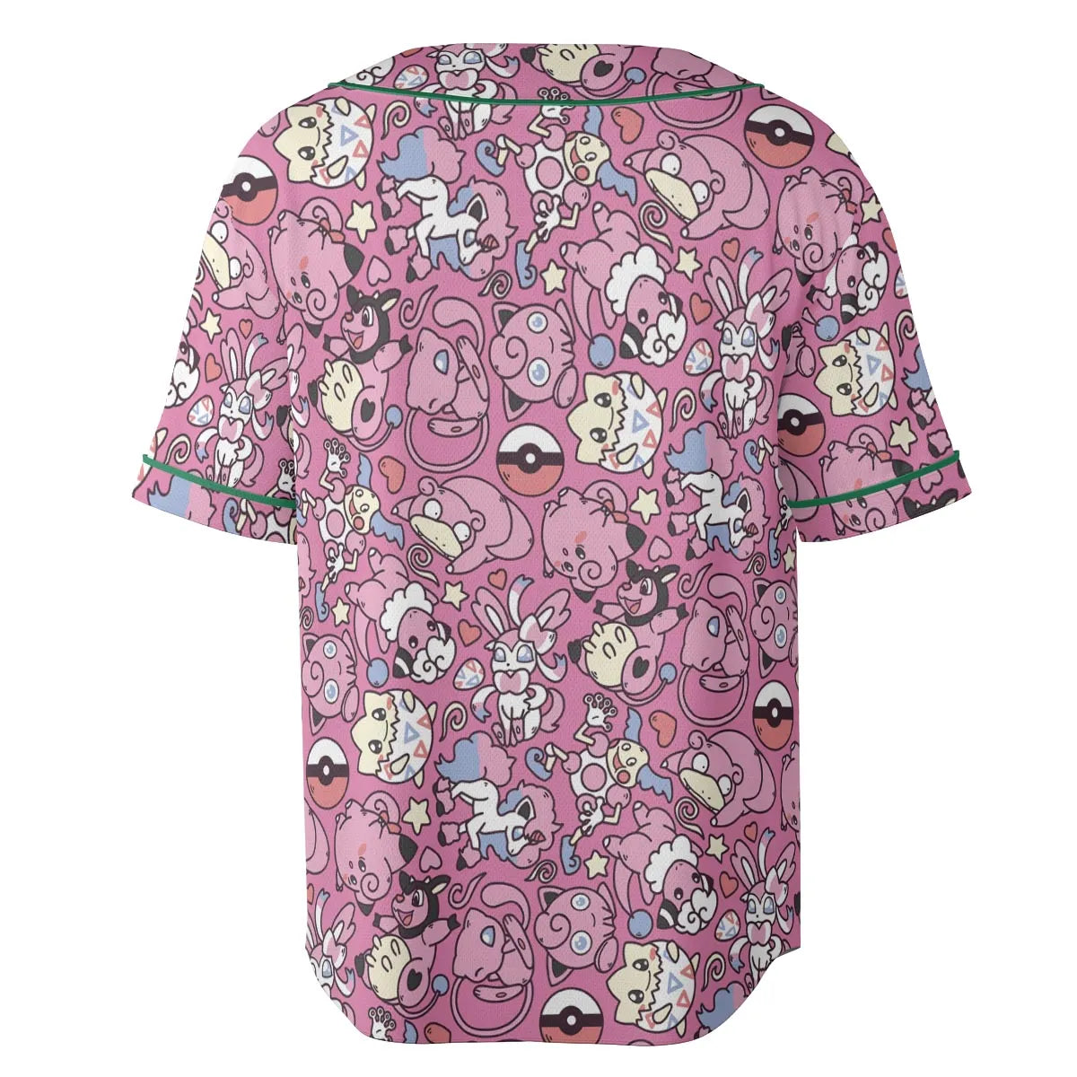 Fairy Pokemon Pattern Unisex Baseball Jersey