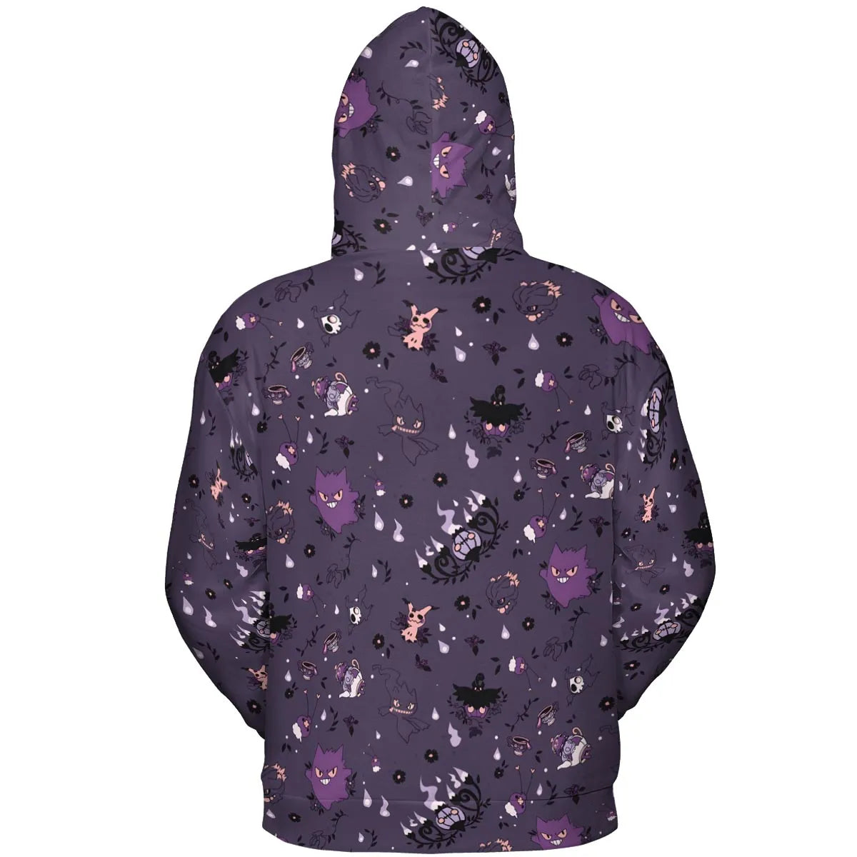 Pokemon Ghost-typen Gengar Banette Litwick Mismagius All-over Print Hoodie