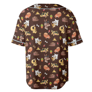 Ground Type Pokemon Pattern Unisex Baseball Jersey