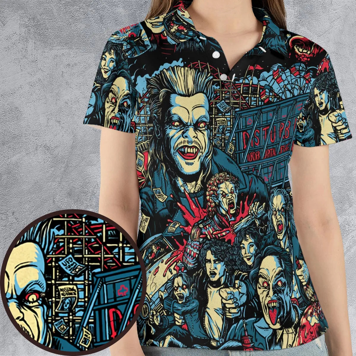 The Lost Boys Eighties Vampire Horror AOP Men/Women Polo Shirt