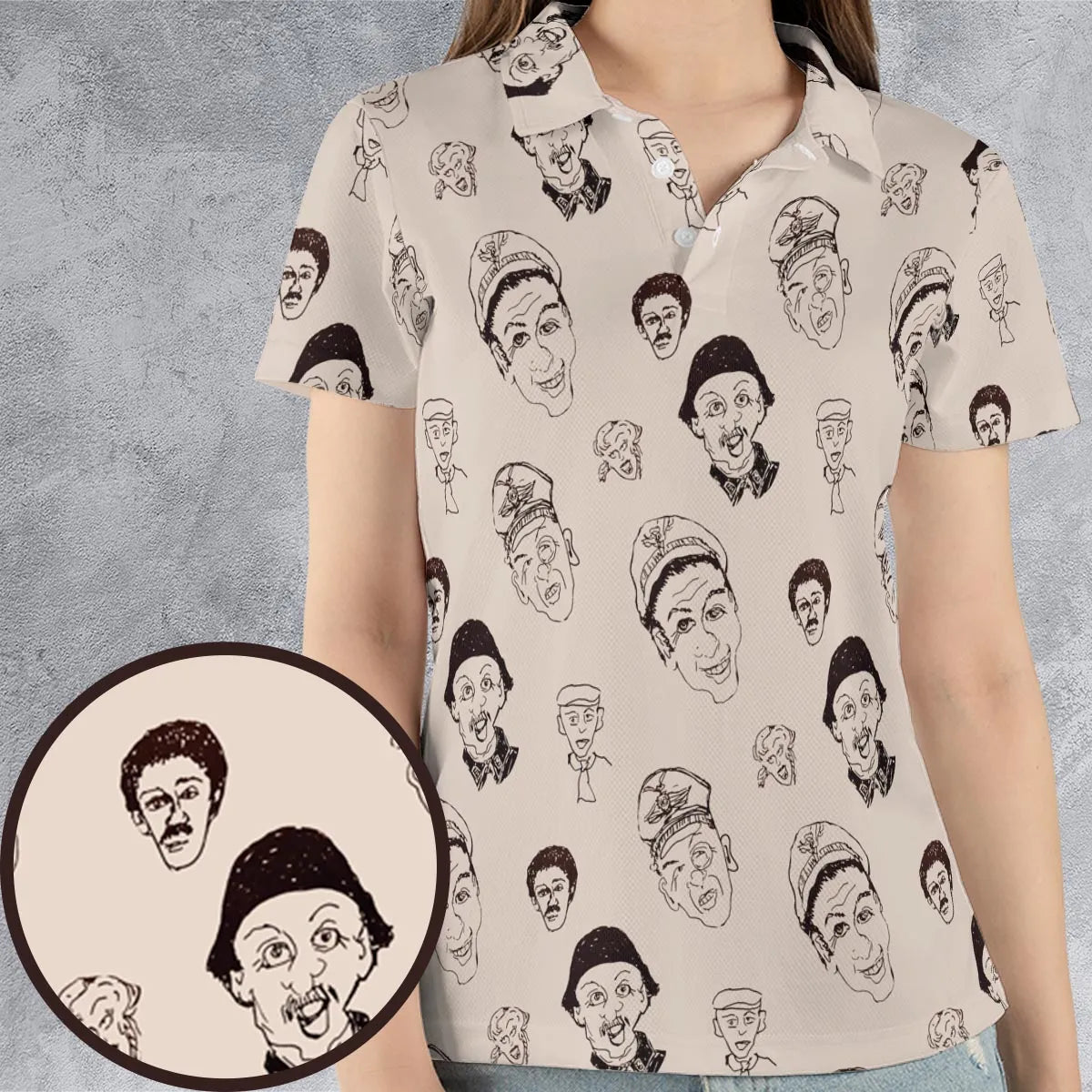 Retro Laughs Hogan's Heroes AOP Men/Women Polo Shirt