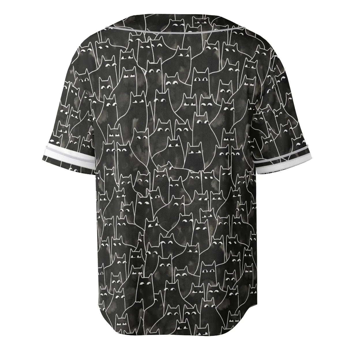 Suspicious Cats Funny Cat Unisex Baseball Jersey