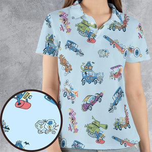 W is for Wacky Races AOP Men/Women Polo Shirt