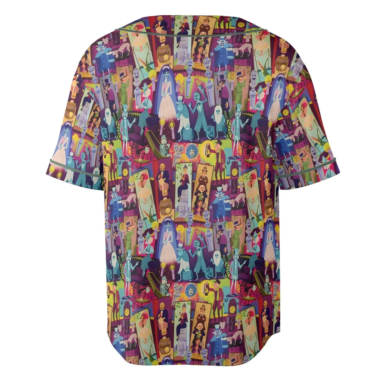 Retro Mansion Collage Unisex Baseball Jersey