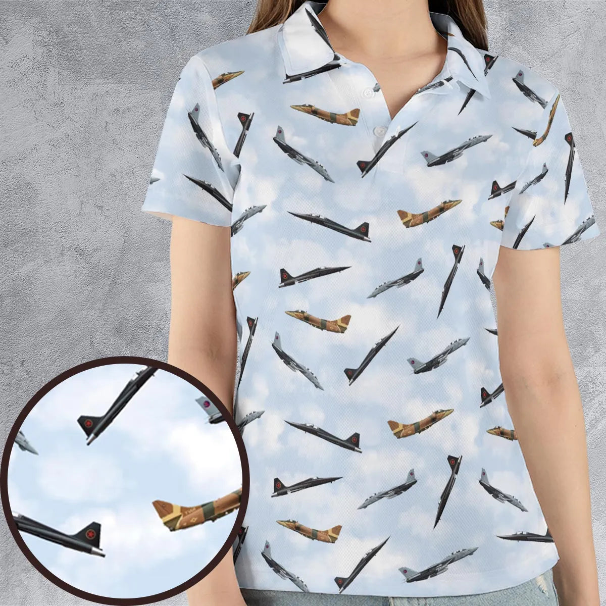 Top Gun Aircraft AOP Men/Women Polo Shirt