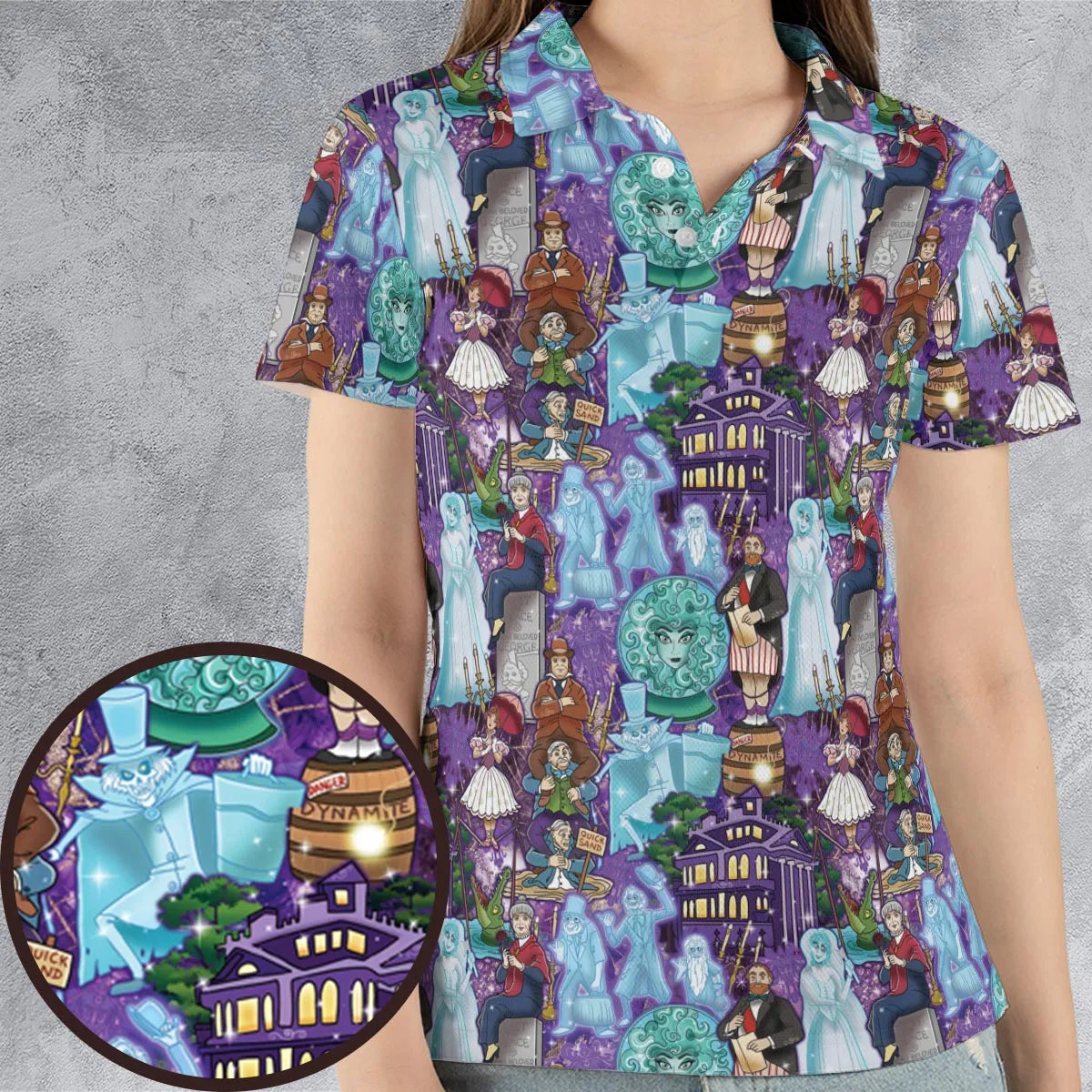Foolish Mortal Supply Haunted Mansion AOP Men/Women Polo Shirt