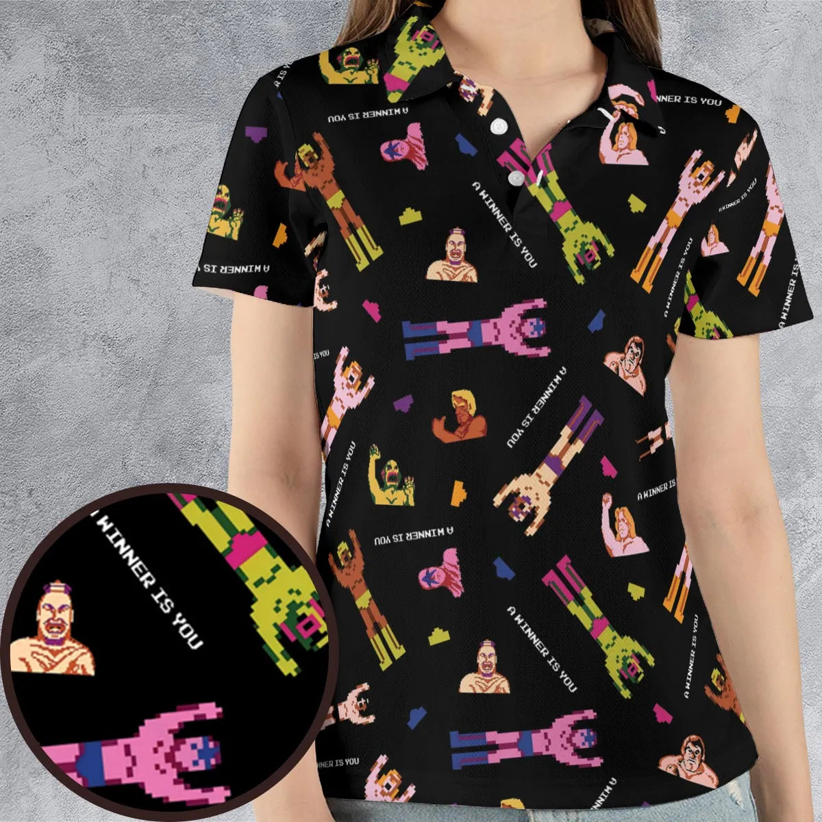 Wrestling Fighters Pro Wrestling AOP Men/Women Polo Shirt