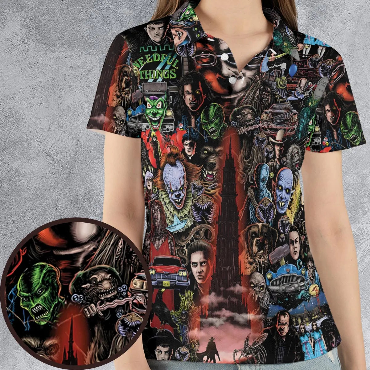 Stephen King Universe AOP Men/Women Polo Shirt
