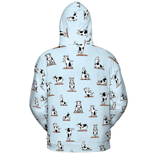Moo Yoga Pattern All-over Print Hoodie