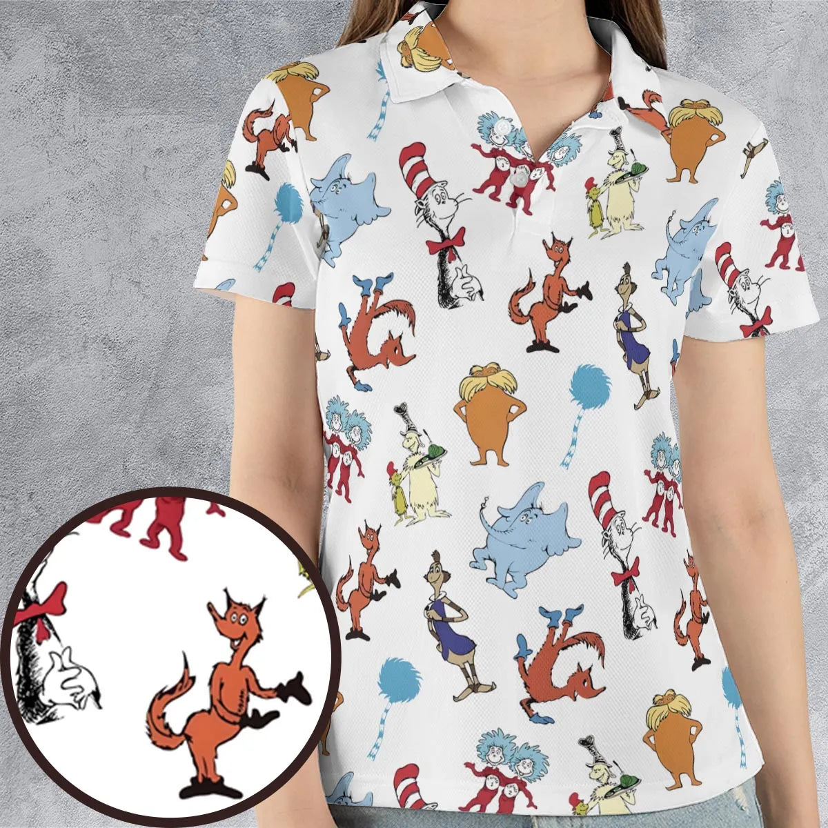 Seuss Swag Dr. Seuss AOP Men/Women Polo Shirt